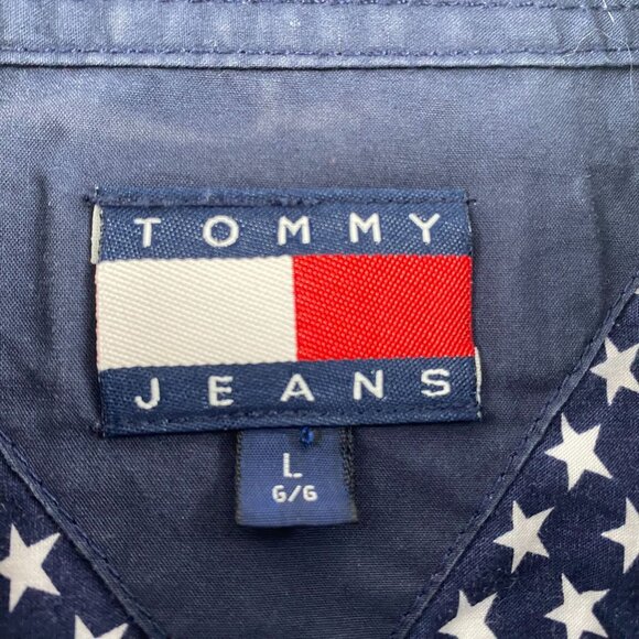 Tommy Hilfiger Men's Shirt Short Sleeve Large Star-Patterned - Picture 4 of 9